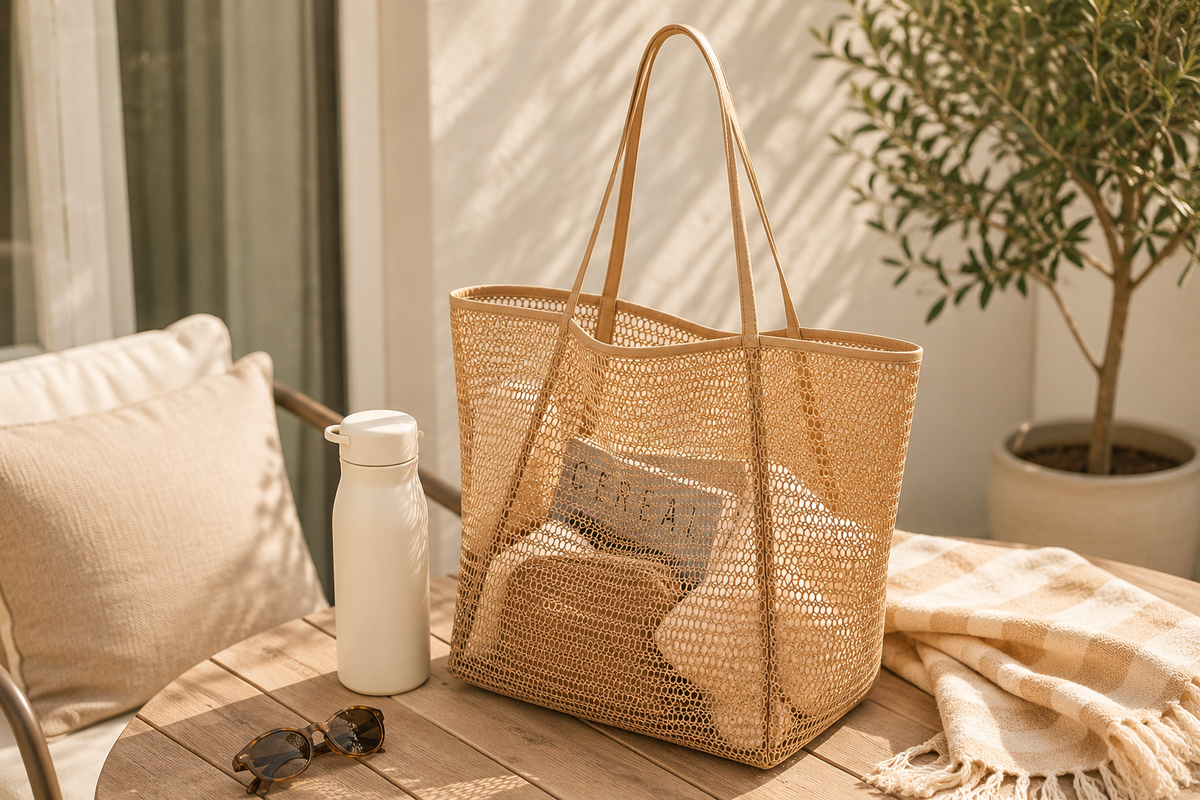Woven Beach Tote Bag