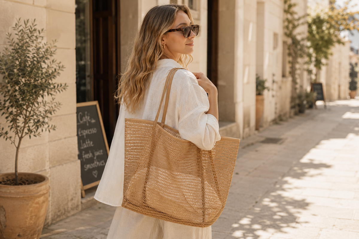 Woven Beach Tote Bag